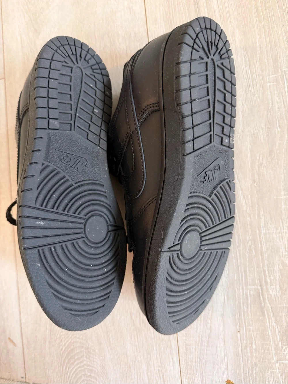 Black Kids Lace-Up Sneakers with Padded Collar